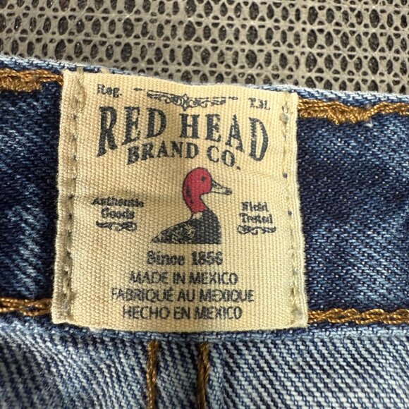 Red Head Mens Size 34x36 Blue Straight Leg Denim Jeans Vintage Classic - Picture 3 of 12